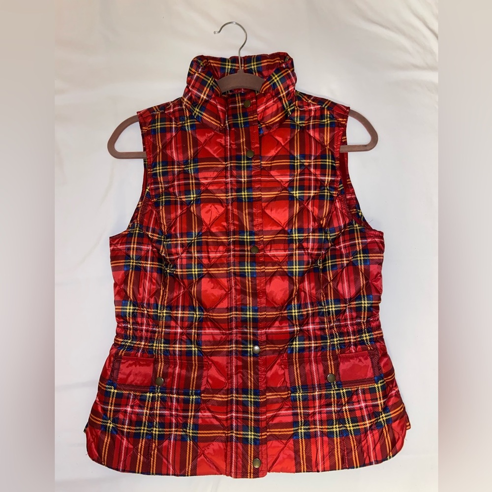 Beautiful Talbots Plaid Vest